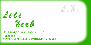 lili werb business card